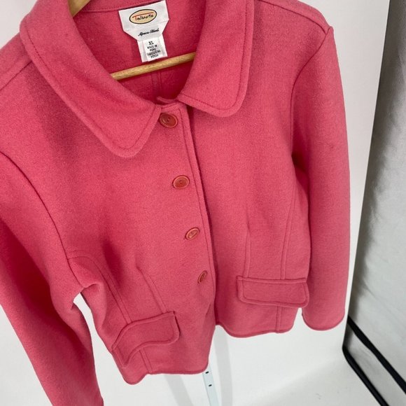 Talbots Alpaca Wool Pink Lightweight Button Front Jacket XL - Picture 3 of 14